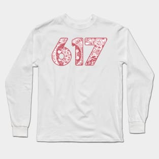 The 617 Area Code doodle Long Sleeve T-Shirt